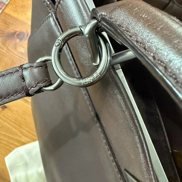 Fendi Large Peakaboo Dark Brown Leather Handbag - Picture 7 of 10